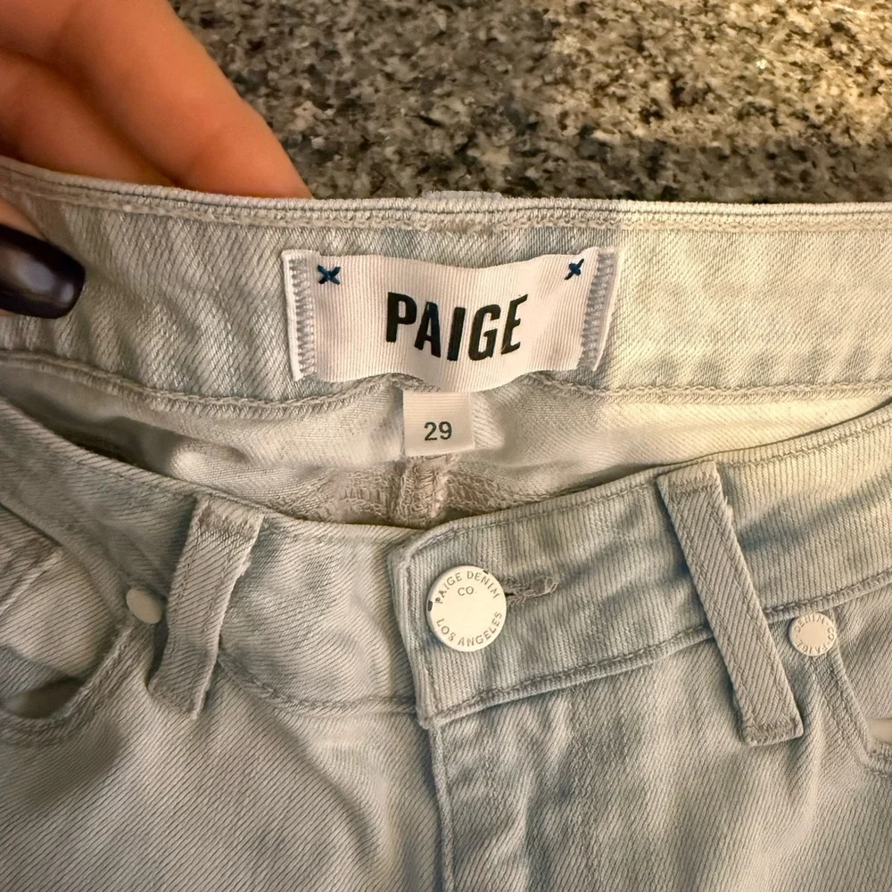 PAIGE Women's Verdugo Ultra Skinny Light Blue Distressed Jeans- EUC - Picture 6 of 14